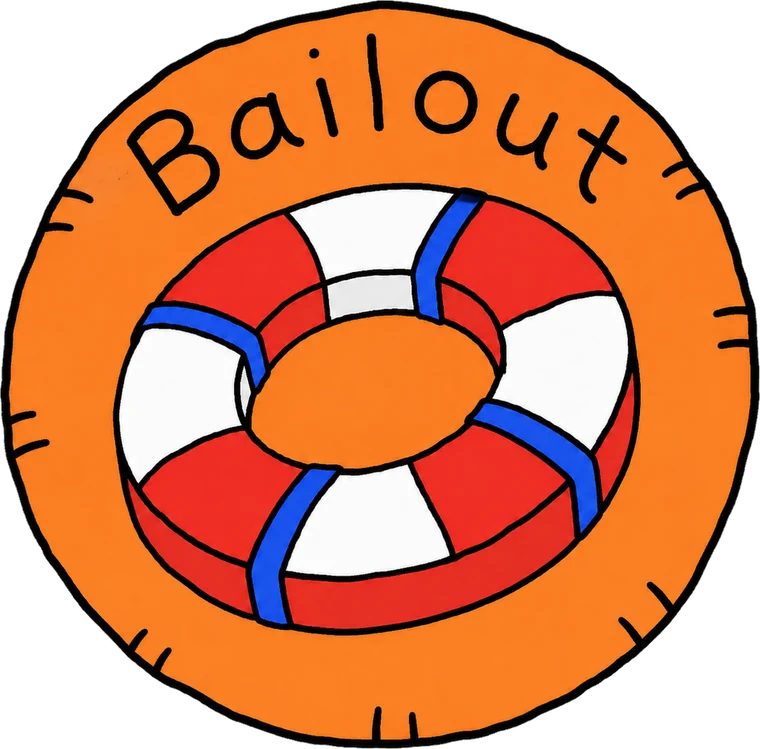 Bailout, the life ring on its hook